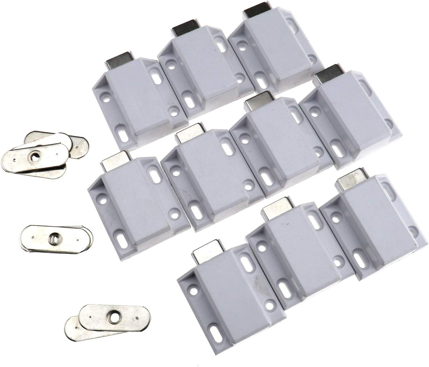 Reparatieset voor push-to-open kastdeuren met 10 magnetische drukknopen voor keukens en meubels