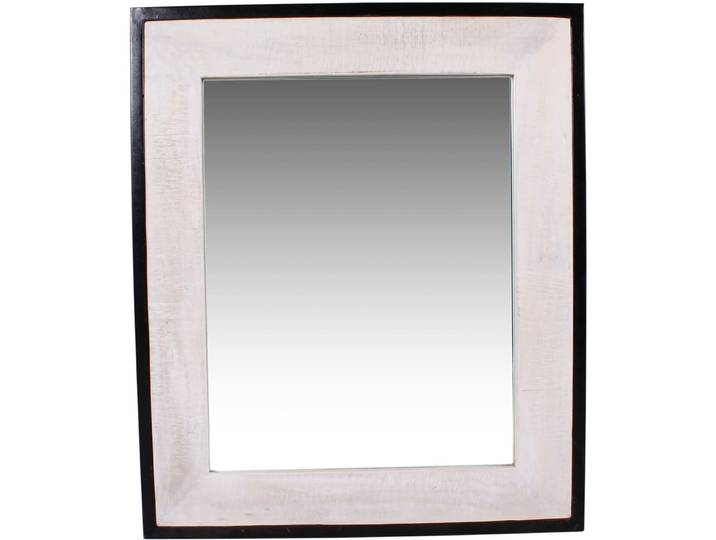 Wandspiegel Wineo Weiss/Schwarz Holz/Metall B 70 H 80 cm