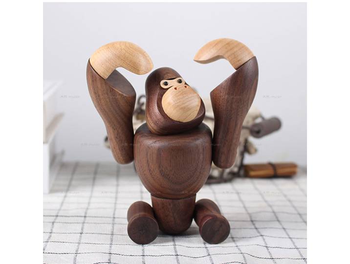 Ornement animal suspendu de simulation de gorille artisanal, accessoire décoratif