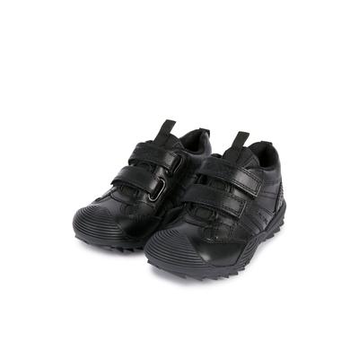 Klettschuh GEOX, Kinder, Gr. 27, schwarz, Leder, Lederimitat, Textil, Schuhe Klettschuh, Kommunionsschuh, Festtagsschuh, Sneaker mit Textilfutter