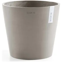 Ecopots, Blumentopf, Amsterdam 30 + Water Reservoir White Grey (30 x 25.90 cm)