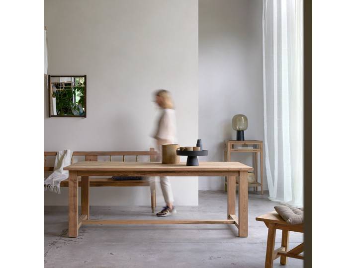 Esstisch aus massivem Recycling-Teak 6-8 Personen - Natur - Teak