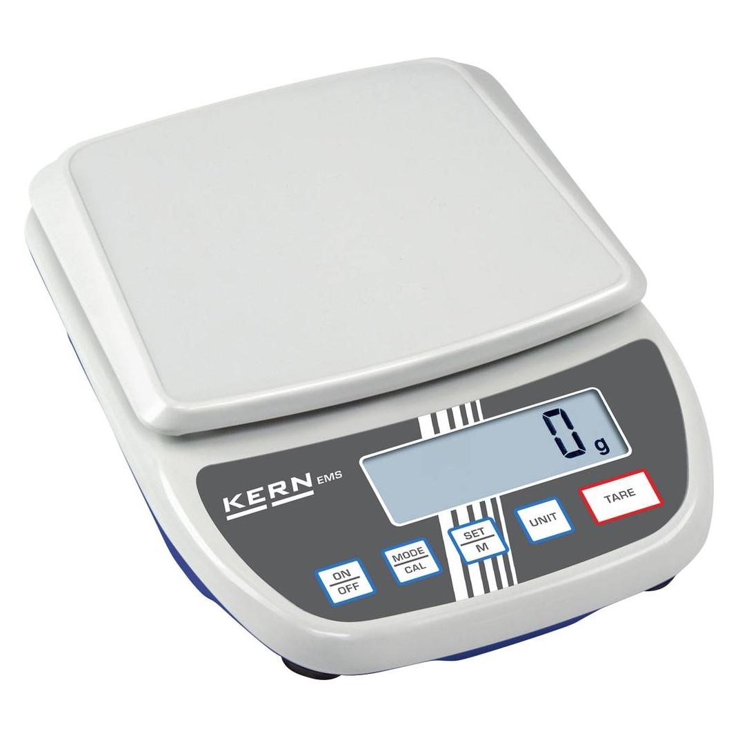 Kern Schulwaage EMS 6K1+C kalibriert, Wägebereich 6000 g, Ablesbarkeit 1 g (EMS 6K1+C)