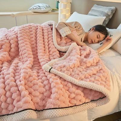Uplift Picks Soft Coral Velvet Blanket Warm Fluffy Bed And Sofa Throw 3 150x200 Cm (59x79 Inch)