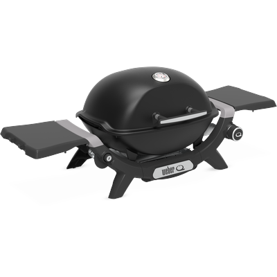 Gasgrill WEBER "Q1200N", schwarz, B:105cm H:38cm T:44cm, Grills, Mit Deckelthermometer und abnehmbaren Seitentischen