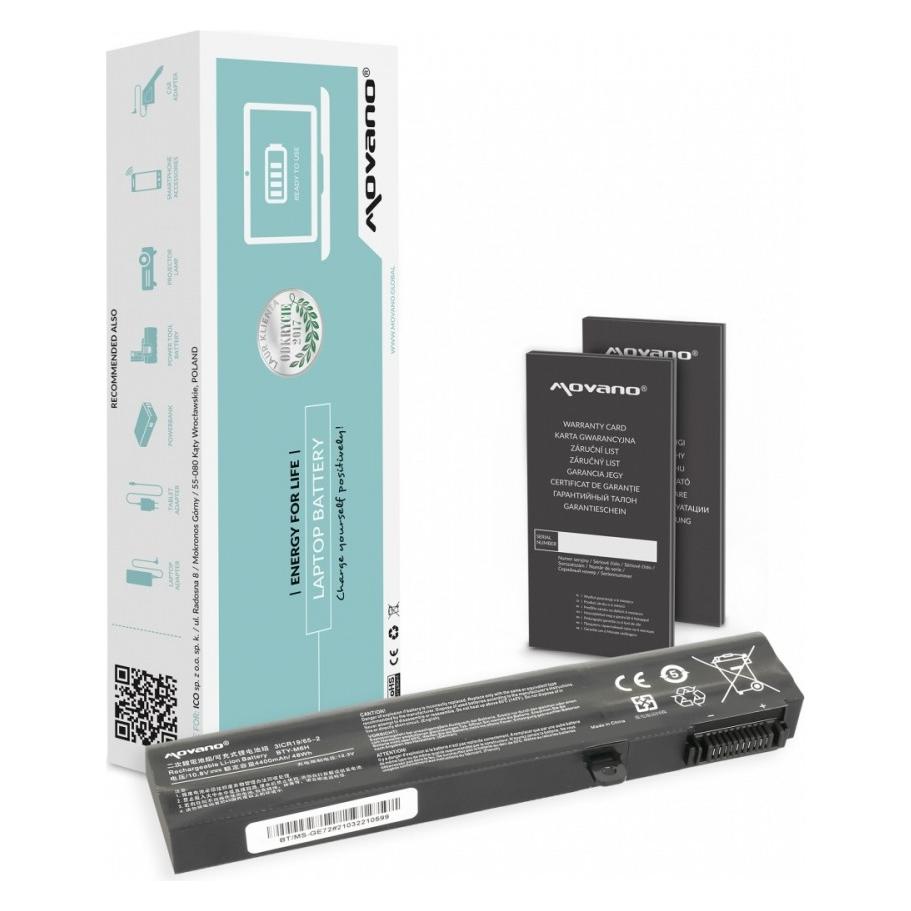 Movano Akku BTY-M6H für MSI CX62 GE62 GE72 GL72 PE70 - 4400 (4400 mAh) (BT/MS-GE72)