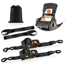 VEVOR Automatik Spanngurt, 50,8 mm x 3 m, Zurrgurte mit S-Haken, 1375 kg Bruchlast, 2 weiche Schlaufen, Ratschenmechanismus für Umzüge, Anhänger, Motorräder, Kajaks, Autodächer, 2er-Pack