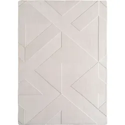Kurzflorteppich Waschbar LAVAREDO, geometrisch, Creme, 160 x 230 cm