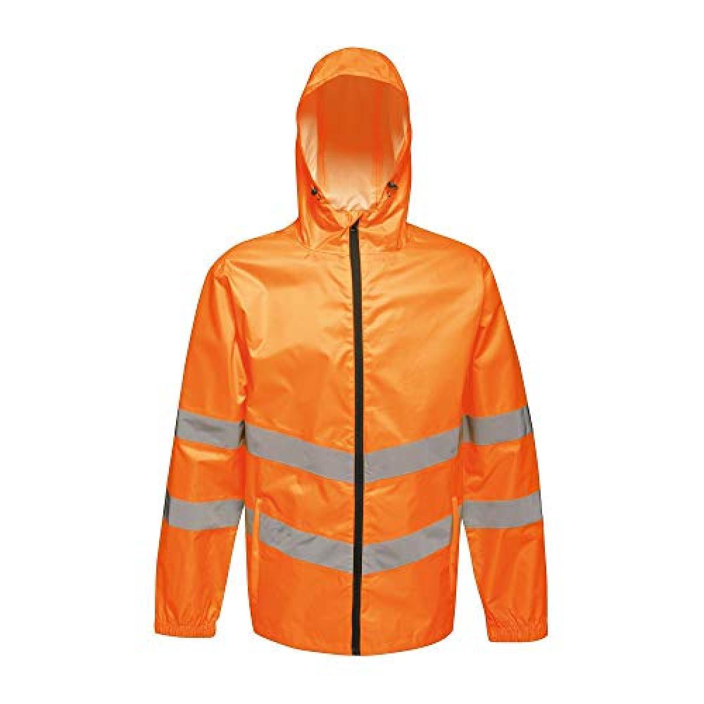 Regatta Unisex Hi Vis Pro Packaway Reflecterende Work Jacket (Oranje)