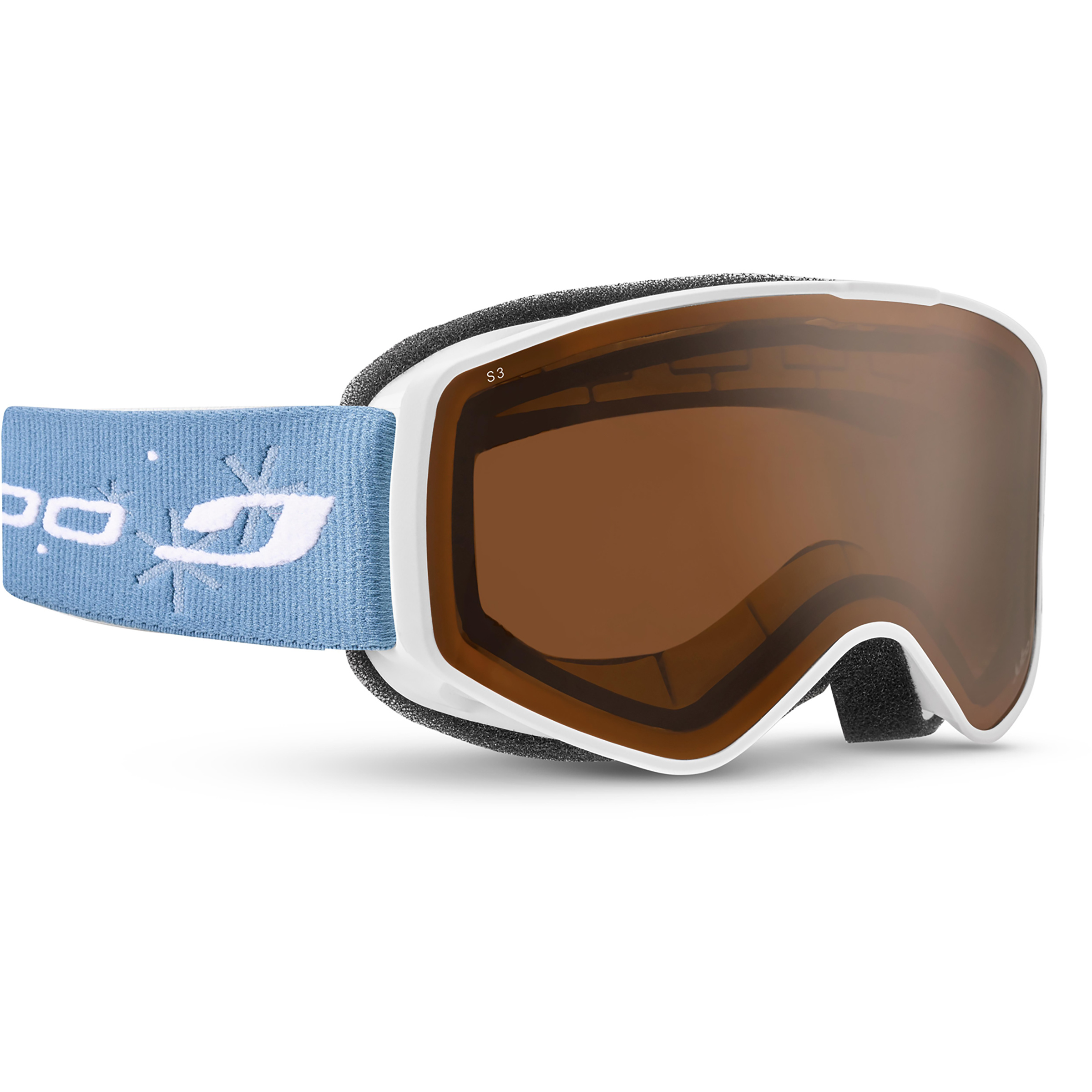 Julbo Atome 3 Skibrille Kinder Skibrillen weiß-blau braun Größe S Skifahren | Rodeln | Freeride | Splitboard