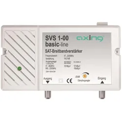 Axing SVS 1-00 Breitbandverstärker, TV Receiver Zubehör, Silber