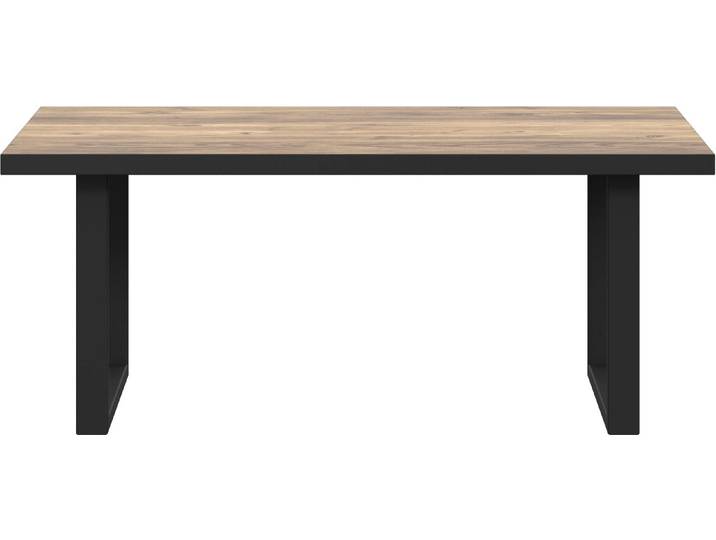 Couchtisch FORTE Hayato , braun (alpine kiefer, schwarz, alpine kiefer), B:110cm H:45cm T:60cm, Tische, Couchtisch, Breite ca. 110 cm
