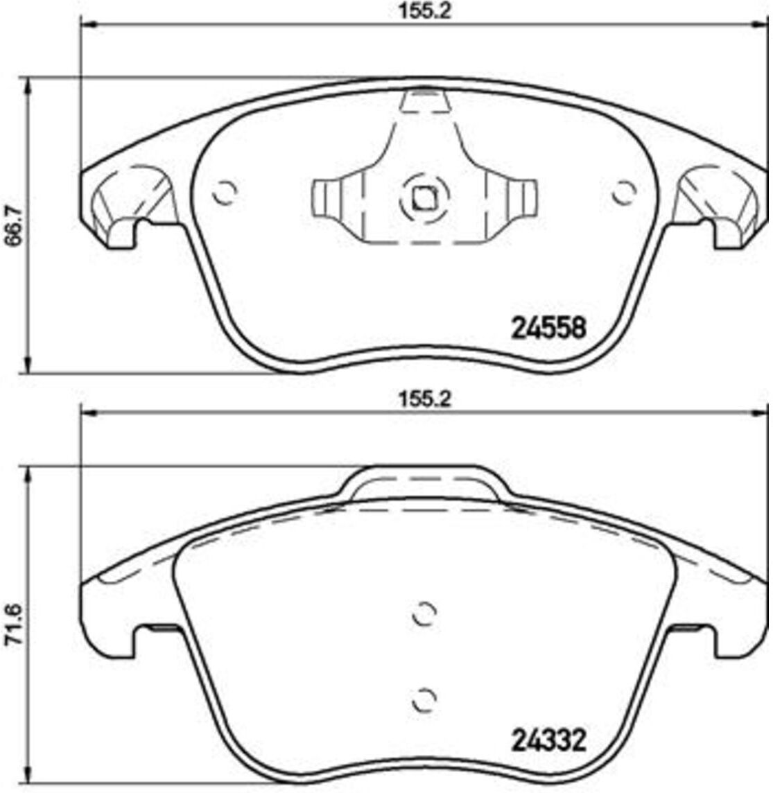 Bremsbelagsatz BREMBO P 61 117X