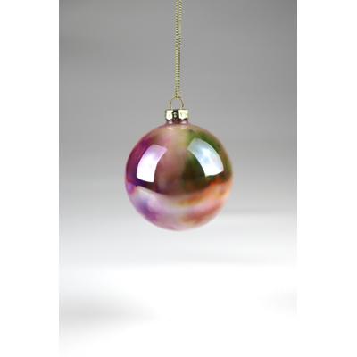 Weihnachtsbaumkugel AM DESIGN "aus Glas, Ø: 8 cm", bunt (lila), Ø:8cm, Glas, Weihnachtsbaumkugeln, 6er Set