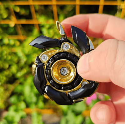 Inspire Picks EDC Magnetic Fidget Slider & Spinning Top Open Armor Metal Stress Relief Toy For Adults yellow