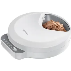 Rojeco F26 4 Meals Cat Feeder Button Version with 2 Ice Packs (white) (24 cl), Futternapf