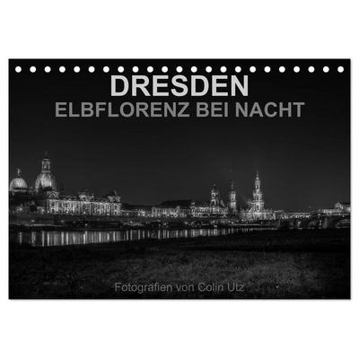 Dresden - Elbflorenz bei Nacht (Tischkalender 2026 DIN A5 quer), CALVENDO Monatskalender
