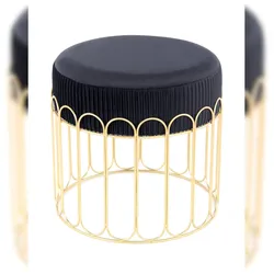 Kayoom Hocker Cleopatra 425 Schwarz / Gold