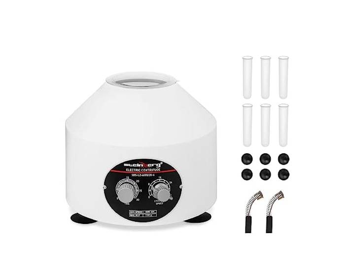 Steinberg Centrifugeuse Laboratoire Professionnelle Électrique Médicale SBS-LZ-4000/20-6 (6x20ml\, RCF 1.200 xg\, puissant moteur de 110W\, minuterie d'extinction jusqu' à 30 min)