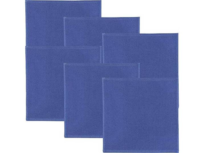 Erwin Müller Reinigungstuch, Putztuch, Putzlappen, Spültuch 6er-Pack blau Größe 25x25 cm - 100% Baumwolle, zum Spülen oder Staubwischen, robust und langlebig, mit Frottierseite