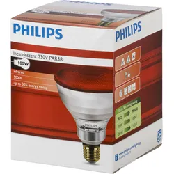 Philips Infrarotlampe PAR38 IR 100W E27 230V Red