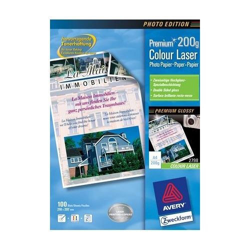 AVERY Zweckform Fotopapier 2798 DIN A4 hochglänzend 200 g/qm 100 Blatt