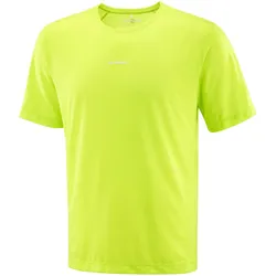 Salomon, Herren, Sportshirt, Shakeout Core SS T-Shirt M Acid Lime (L), Grün