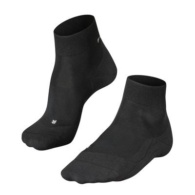 Laufsocken FALKE "RU4 Light Performance Short", Damen, Gr. 35-36, schwarz (schwarz melange), Materialmix, normal, Socken, leichte Laufsocke mit mittlerer Polsterung, schnelltrocknend