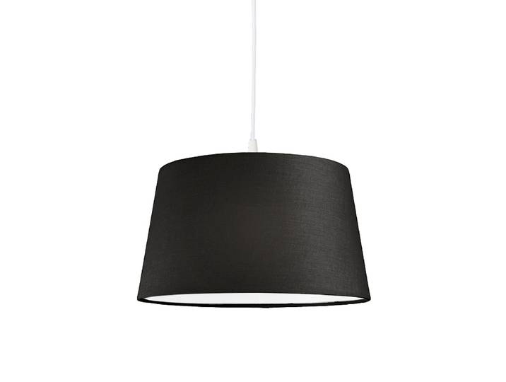Suspension moderne blanche avec abat-jour noir 45 cm - Pendant