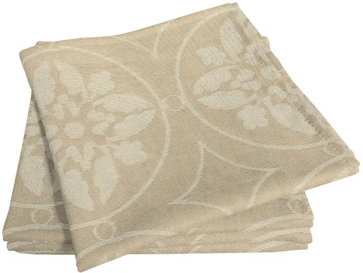 Stoffserviette ADAM Romantic Puligny Light Gr. 1, beige, B:30cm L:30cm, Obermaterial: 100% Baumwolle, Servietten, Stoffserviette
