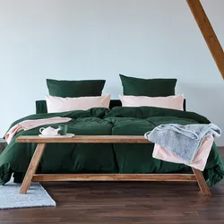 Cotonea Bio Edel-Biber Bettwäsche Classic 200x220 cm + 2x 40x80 cm | pinie