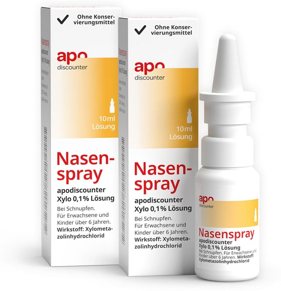Nasenspray mit Xylometazolin 0,1 % von apodiscounter