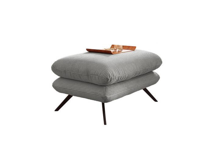 Kawola Hockerbank Charme Hellgrau Cord, Textil, Rechteckig, 90x45x60 cm, Wohnzimmer, Sessel, Hocker, Sitzhocker