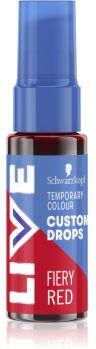 Schwarzkopf LIVE Drops sombras de cores laváveis tom Fiery Red 30 ml. LIVE Drops