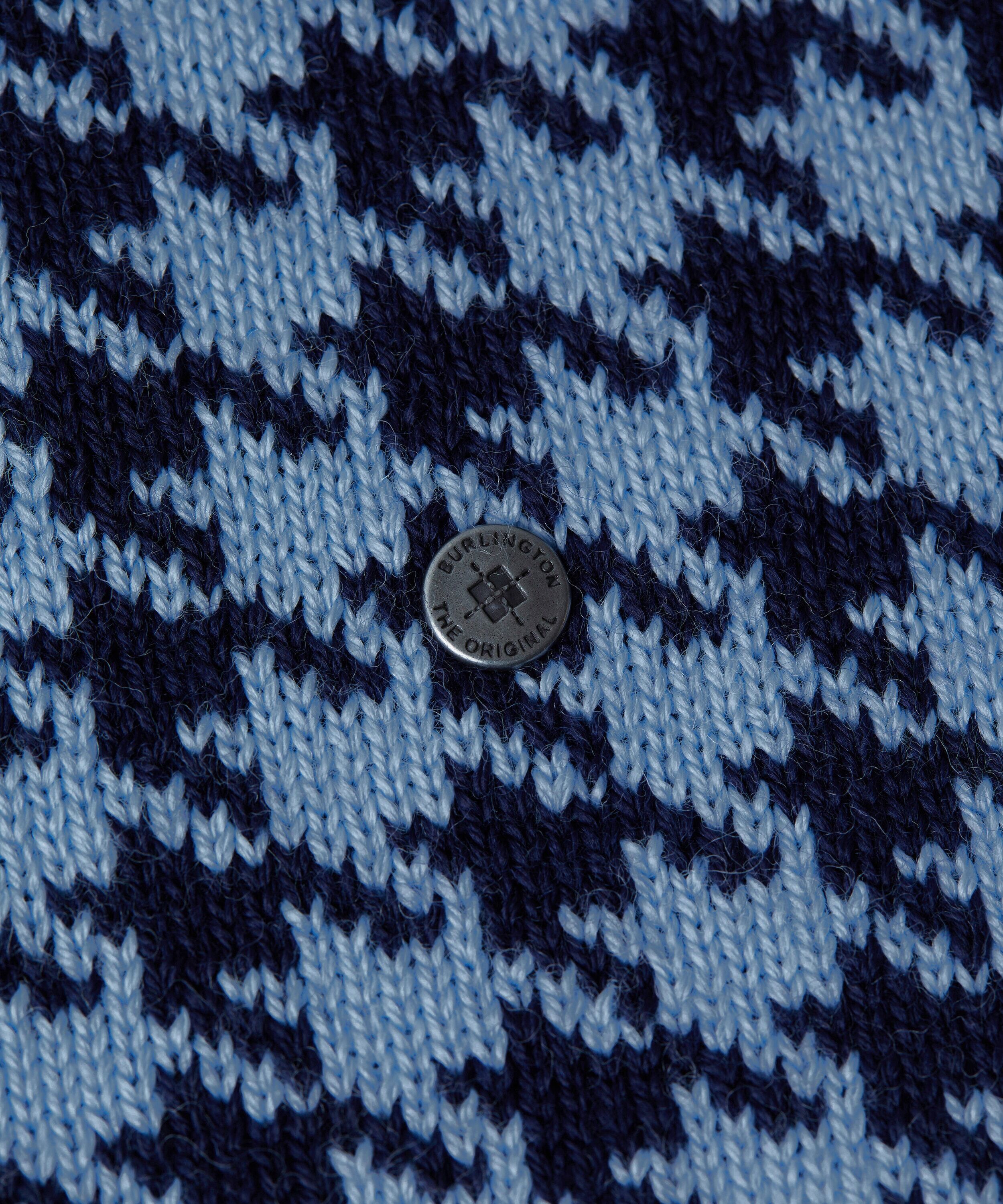 Schal BURLINGTON "Pepita Prestige", Damen, Gr. onesize, blau (classyblau (6619)), Modetücher Schal