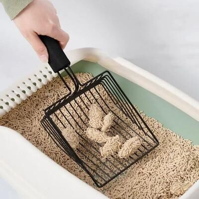 Inspired Living Heavy Duty Stainless Steel Cat Litter Scoop With Comfortable Handle Heavy Duty Stainless Steel Cat Litter Scoop With Comfortable Handle