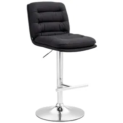CLP Barhocker Damar Stoff chrom   Farbe: schwarz, Gestell Farbe: chrom
