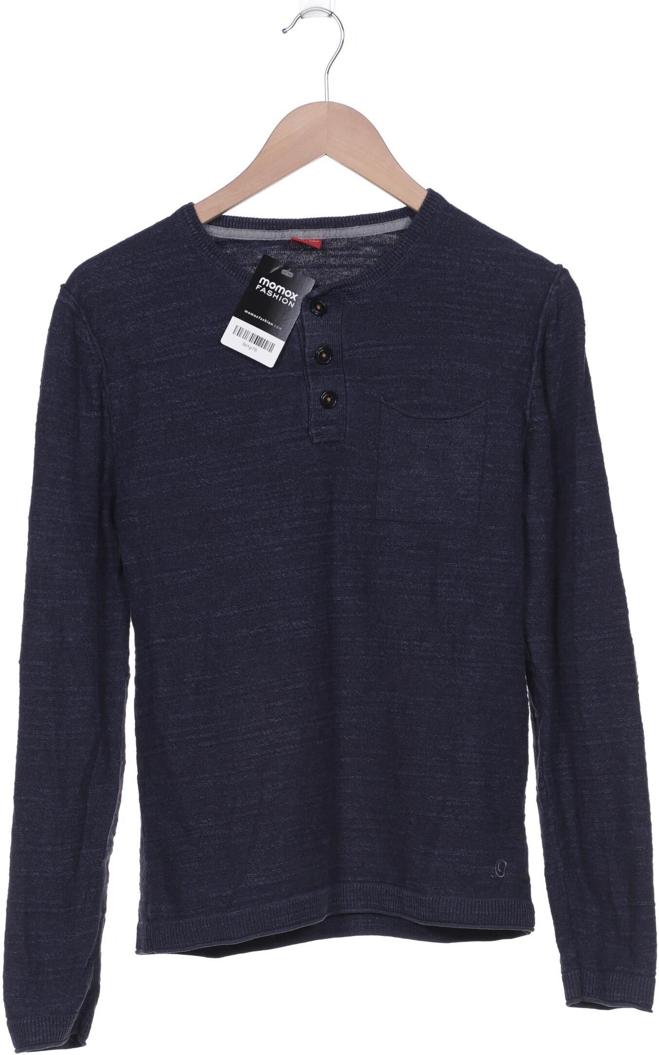 S. Oliver QS by s.Oliver Herren Pullover, Marineblau, Gr. S, Baumwolle - Second Hand