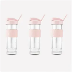 H.Koenig set aus 3 trinkflaschen smoo12, Zubehör Mixen + Schneiden, Pink