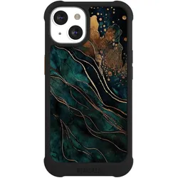 Nivocase Hülle für Apple iPhone 13 Stossfeste Handyhülle NIVOmax Case Schwarz Farbverlauf Gold & Kupfer (Apple iPhone 13), Smartphone Hülle, Gold, Schwarz, Kupfer