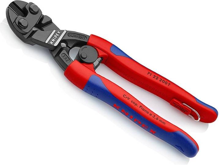 Knipex-Werk CoBolt-Bolzenschneider gewinkelt 200mm 71 22 200 T / 681346 - 1 Stück (71 22 200 T)