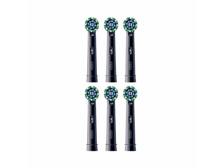 Oral-B Pro CrossAction Schwarz 6er Aufsteckbürsten – Ersatzbürste/Zahnpflege Zubehör