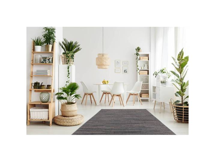 Kurzflorteppich Indonesia-Bali Grau/Grau Webstoff 80 x 230cm