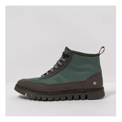 Art Unisex. 1158511UM003_0G3 Grüne Lederstiefeletten (44), Wohnung, 1 bis 3 cm, Schnürsenkel, Lässig