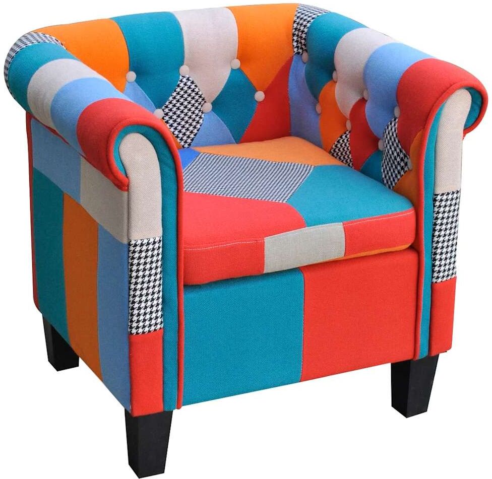 vidaXL Fauteuil avec design de patchwork Tissu