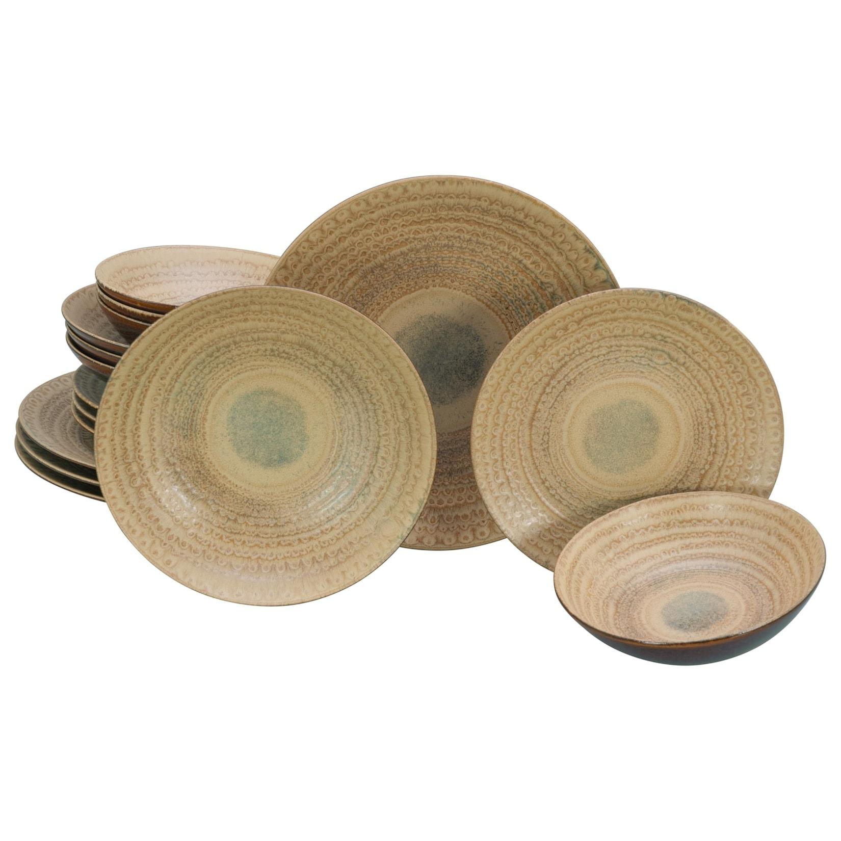 CreaTable - 24856 Neapel Sand, Tellerset 16-tlg