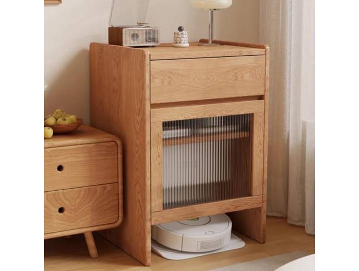 FNXBDPA Platzsparendes Verstecktes Regal Aus Holz Versteckter Schrank Fuer Saugroboter