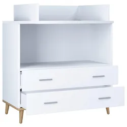 Wickelkommode Landos ca. 80 cm Weiß/Honigeiche