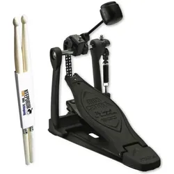 Tama Fussmaschine HP600DMB Iron Cobra mit Schlagzeugstöcken, Schlagzeug Zubehör, Schwarz