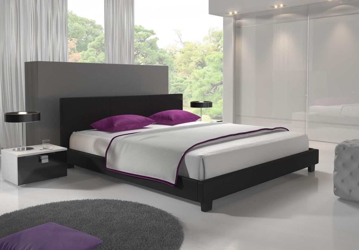 Meubella Tweepersoonsbed George Zwart 160x200 cm